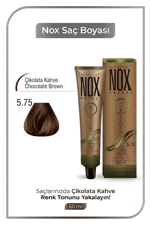 NOX HERBAL SAÇ BOYASI 5.75- ÇİKOLATA KAHVE 60ML.