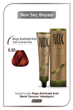 NOX HERBAL SAÇ BOYASI 6.65- KOYU KONTRAST KIZIL 60ML.