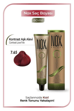 NOX HERBAL SAÇ BOYASI 7.65- CONTRAST KIZIL 60ML.