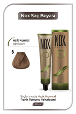 NOX HERBAL SAÇ BOYASI 8- AÇIK KUMRAL 60ML.