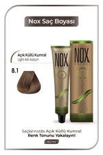 NOX HERBAL SAÇ BOYASI 8.1- AÇIK KÜLLÜ KUMRAL 60ML.