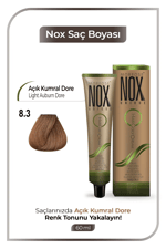NOX HERBAL SAÇ BOYASI 8.3- AÇIK KUMRAL DORE 60ML.