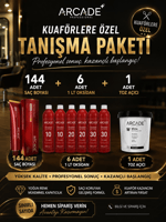 TANIŞMA PAKETİ ARCADE 144 SAÇ BOYASI + 6 OKSİDAN + TOZ AÇICI SINIRLI SAYIDA