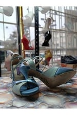“Aqua Peri Çapraz Bantlı Işıltılı ' TANGO DANS VE SALON AYAKKABISI 8,5 CM 13 PONT KADEH TOPUK - Bedenler: 36 EU, 37 EU, 38 EU, 39 EU