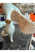 “Buz Işığı” TANGO DANS VE SALON AYAKKABISI 8,5 CM 13 PONT KADEH KAPALI TOPUK AÇIK BURUN