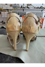 “Sarı İhtişam” TANGO, DANS VE SALON AYAKKABISI 9,5 CM 15 PONT KONİ MODEL TOPUK KAPALI - Bedenler: 37 EU, 38 EU, 40 EU