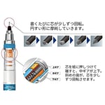 三菱鉛筆 Uni Alpha-Gel Switch Mekanik Kalem, 0,5 mm, Siyah Gövde (M51009GG1P.24) - Bedenler: 0.5 US, Koyu Zeytin Rengi