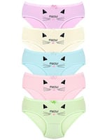014 Kız Çocuk Mix 5'li Paket Baskılı Külot Paketi