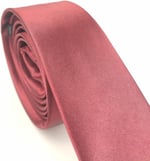 1. Kalite Saten Parlak Slim Kravat Mendil Seti Bordo bordo Tek Ebat bordo Tek Ebat ars-268