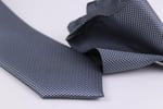 1.Kalite Özel Desenli Kravat Mendil Seti - gri gri gri ars-450
