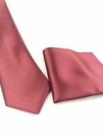 1. Kalite Saten Parlak Slim Kravat Mendil Seti Bordo bordo Tek Ebat bordo Tek Ebat ars-268