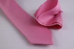 1.Kalite Özel Desenli Kravat Mendil Seti - Pembe Pembe Tek Ebat Pembe Tek Ebat ars-469