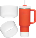 1 Adet Silikon Taban Koruyucu – Stanley Quencher 20/30/40 Oz ile Uyumlu – Bardak Altı Kılıfı, Kaymaz ve Sessiz Kullanım – Beyaz Renk