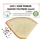 (1 adet) Yıkanabilir, Kumaş Kahve Filtresi (no:4) Ağartılmamış%100 Ham Pamuk, Organik, Ekolojik Filtre no:4
