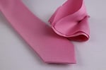1.Kalite Özel Desenli Kravat Mendil Seti - Pembe Pembe Tek Ebat Pembe Tek Ebat ars-469