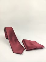 1. Kalite Saten Parlak Slim Kravat Mendil Seti Bordo bordo Tek Ebat bordo Tek Ebat ars-268
