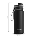 1 Hand Leak-Proof Sızdırmaz Çelik Termos 500 Ml Black ST-207 - Seçenekler: 0.5 Liters, 1 Liters