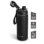 1 Hand Leak-Proof Sızdırmaz Çelik Termos 500 Ml Black ST-207 - Seçenekler: 0.5 Liters, 1 Liters