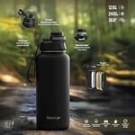1 Hand Leak-Proof Sızdırmaz Çelik Termos 500 Ml Black ST-207 - Seçenekler: 0.5 Liters, 1 Liters