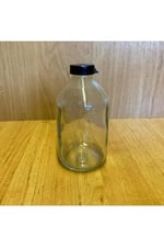 10 Adet 100 Ml Siyah Kapaklı Düğün, Kına, Nişan, Kolonya, Hediyelik Şişesi Kapaklı 100 Cc Cam Şişe