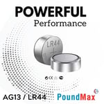 10 Adet LR44 AG13 A76, G13, L1154, SR44, G13A 1,5 V PoundMax Alkalin Düğme Pil Paketi Cıva içermeyen, sızdırmaz, uzun raf ömrü, oyuncaklar, ölçüm cihazları ve hesap makineleri için ile uyumludur