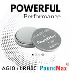 10 X PoundMax AG10, LR54,1,5V Alkalin Düğme Pil