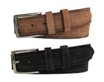 %100 Hakiki Deri 2'li Set Süet Kahverengi, Siyah Kemer 4 cm, 2li.Süet-ORTAKAHVE-SİYAH