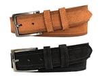 %100 Hakiki Deri 2'li Set Süet Taba, Siyah Kemer 4 cm, 2li.Süet-açık.taba-siyah