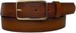 %100 Hakiki Deri Gold Dikdörtgen Tokalı Taba Baskılı İnce Kadın Kemeri, 3cm; 3cm-KDN-05-taba.Dsnli