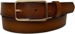 %100 Hakiki Deri Gold Dikdörtgen Tokalı Taba İnce Kadın Kemeri, 3cm; 3cm-KDN-05-taba.DÜZ