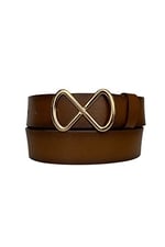 %100 Hakiki Deri, Gold Sonsuz Tokalı Tosado Kadın Kot, Spor Kemer 4 cm; Kahve-byn-42
