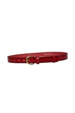 %100 Hakiki Deri Gold Tokalı Bordo İnce Kadın Kemeri, 3cm; 3cm-KDN-02-BorDo.Düz