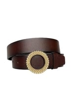 %100 Hakiki Deri, Gold Tokalı Bordo Kadın Kot Kemeri 4 cm; Bordo-byn-59