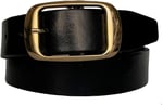 %100 Hakiki Deri, Gold Tokalı Kahverengi Kadın Kot, Spor Kemer 4 cm; Kahve-byn-25