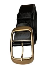 %100 Hakiki Deri, Gold Tokalı Kahverengi Kadın Kot, Spor Kemer 4 cm; Kahve-byn-25