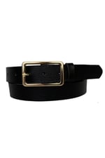 %100 Hakiki Deri Gold Tokalı Siyah İnce Kadın Kemeri, 3cm; 3cm-KDN-20-Siyah.DÜZ