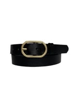%100 Hakiki Deri Gold Tokalı Siyah İnce Kadın Kemeri, 3 cm; 3cm-KDN-32-Siyah.DÜZ