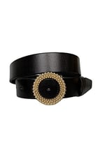 %100 Hakiki Deri, Gold Tokalı Siyah Kadın Kot, Spor Kemer 4 cm; an-byn-59