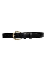 %100 Hakiki Deri, Gold Tokalı Siyah Kadın Kot Kemeri 4 cm; An-byn-70
