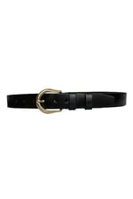 %100 Hakiki Deri, Gold Tokalı Siyah Kadın Kot Kemeri 4 cm; An-byn-70