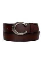 %100 Hakiki Deri, Gümüş Tokalı Bordo Kadın Kot Kemeri 4 cm; Bordo-byn-52