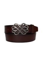 %100 Hakiki Deri, Gümüş Tokalı Bordo Kadın Kot Kemeri 4 cm; Bordo-byn-56