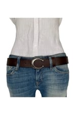 %100 Hakiki Deri, Gümüş Tokalı Bordo Kadın Kot Kemeri 4 cm; Bordo-byn-52