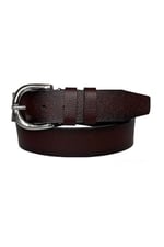 %100 Hakiki Deri, Gümüş Tokalı Bordo Kadın Kot Kemeri 4 cm; Bordo-byn-45