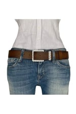 %100 Hakiki Deri, Gümüş Tokalı, Metal Köprülü Tosado Kadın Kot Kemeri 4 cm; Flot.ToSaDo-byn-62