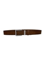 %100 Hakiki Deri, Gümüş Tokalı, Metal Köprülü Kahverengi Kadın Kot Kemeri 4 cm; ToSado.kare-byn-62