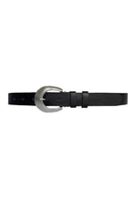 %100 Hakiki Deri Gümüş Tokalı Siyah İnce Kadın Kemeri, 3 cm; 3cm-KDN-34-Siyah.DÜZ
