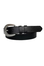 %100 Hakiki Deri Gümüş Tokalı Siyah İnce Kadın Kemeri, 3 cm; 3cm-KDN-34-Siyah.DÜZ