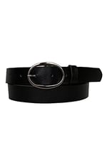%100 Hakiki Deri Gümüş Tokalı Siyah İnce Kadın Kemeri, 3cm; 3cm-KDN-15-Siyah.DÜZ