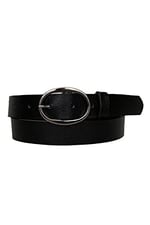 %100 Hakiki Deri Gümüş Tokalı Siyah İnce Kadın Kemeri, 3cm; 3cm-KDN-15-Siyah.DÜZ